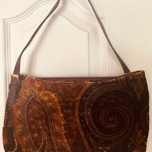 Etro Elegant Brown Paisley Shoulder Bag